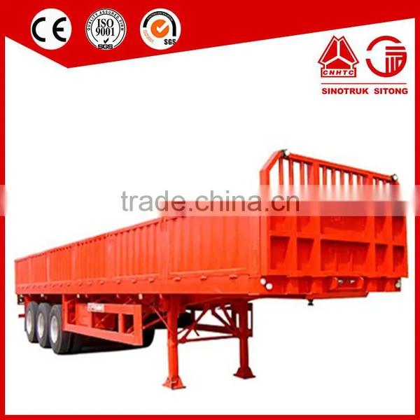 Hot Sale 3 Axle Side Wall Semi Trailer/Good Transportation/Machine/Dropside Semi Trailer photo-2