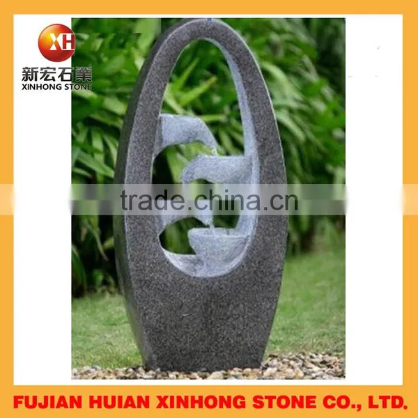 Natural Antiqued Small Garden Stone Water Fountain photo-5