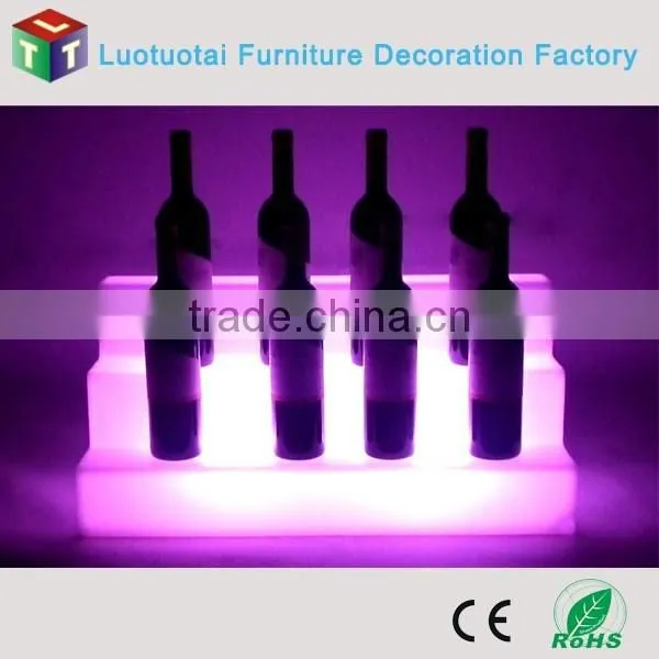 Plastic Battery Luminous Led Wine Bottle Rack for Sale photo-4