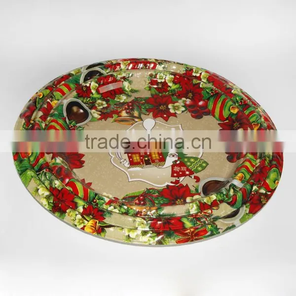 Wholesale Cheap Christmas Round Plate photo-2
