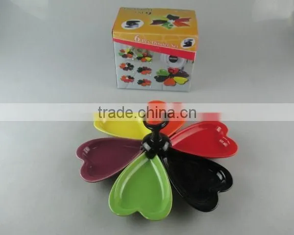 Colorful Divided Ceramic Candy/cake Display Stand in Stocked photo-2