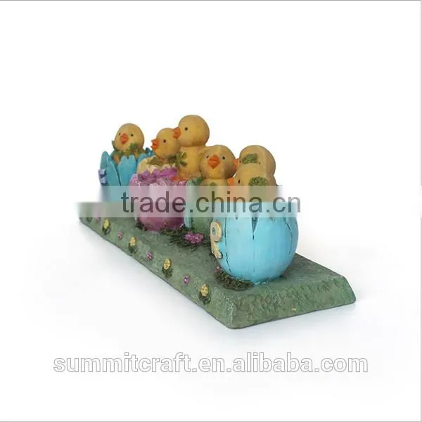 Resin Newborn Chicks in Egg Figurine Easter Decoration photo-3