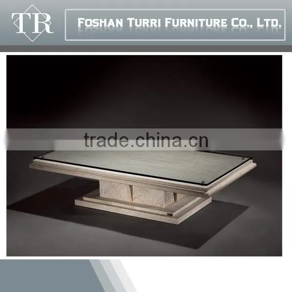 High Quality Natural Marble With Glass on Top Small Round Coffee Table photo-6
