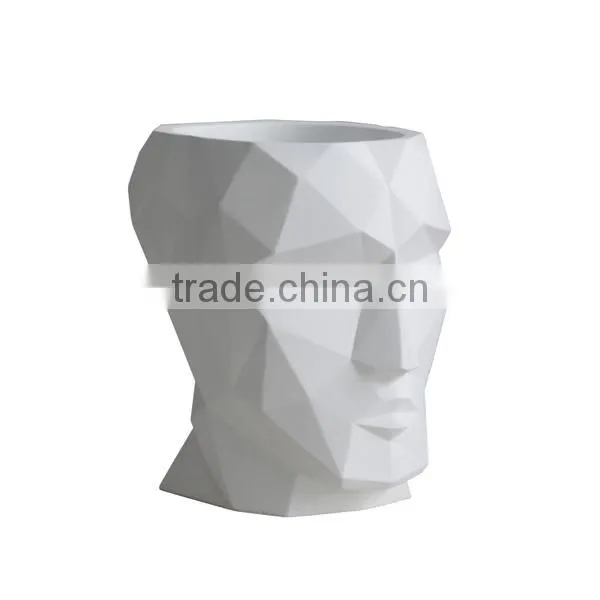 Handsome Man Head Concrete Succulent Planter Pot photo-5