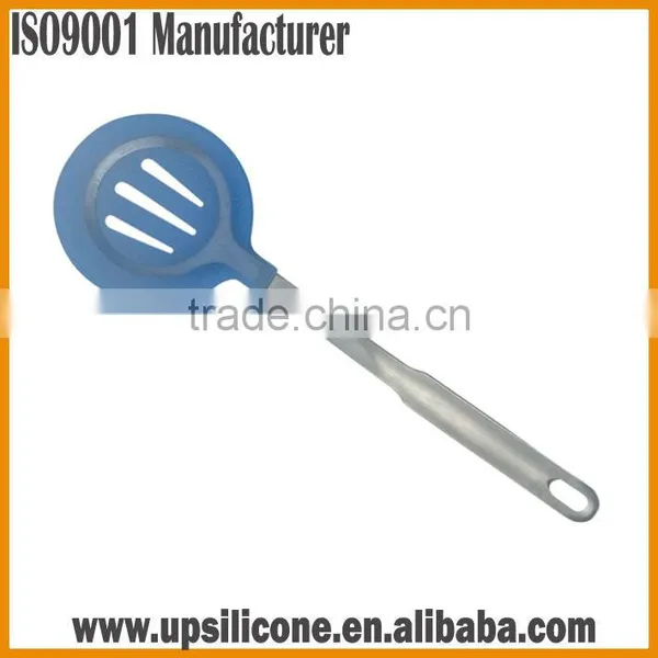Silicone Draining Spoon With Stainless Steel Handle photo-4