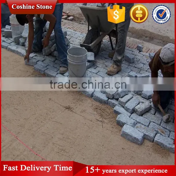 Grey White Granite Cobble Paving Stone photo-3