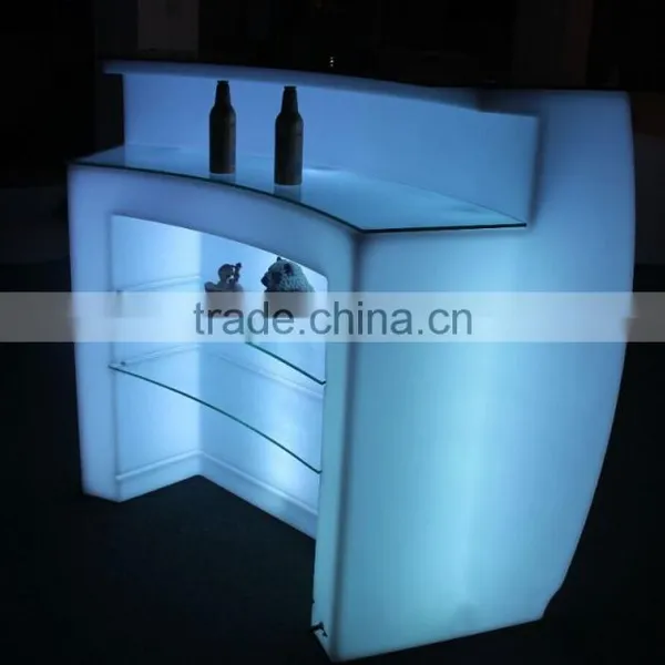 Lighted Modern Furniture Modern High Back Chair LED Glowing Bar Table Cabinet photo-6
