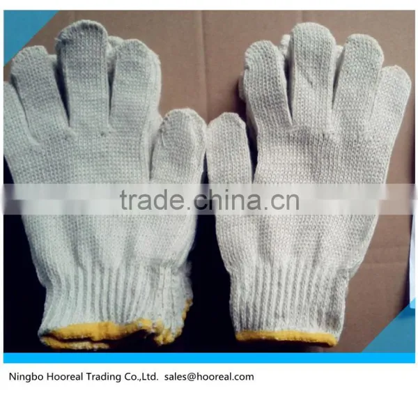PRO -NAT WHITE POLY COTTON STRING KNIT 8OZ MED-LARGE SEAMLESS WORK GLOVES photo-2