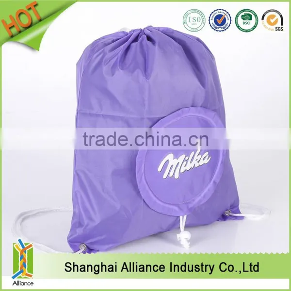 Round Shape Foldable Gym Sack Drawstring Bag(TM-CDR-233) photo-3