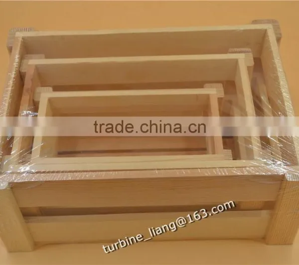 Large Natural Wood Box or Wooden Crate photo-2