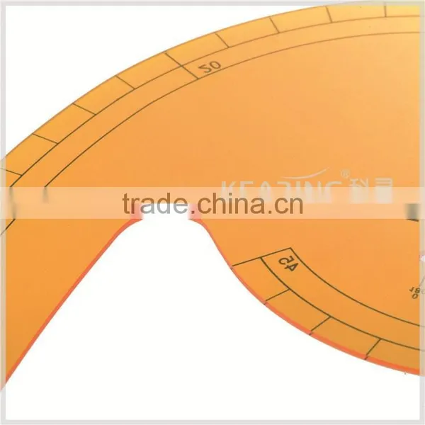 Kearing Plastic 45cm FRENCH CURVE RULER / Economical Garment Rulers With Protractor # 6045B photo-6