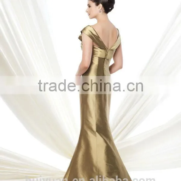 High Quality Strap Satin Beaded Mother Bride Sexy Wedding Night Dresses photo-3
