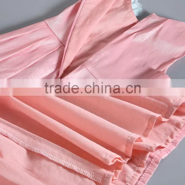 2017 Latest Wholesale Baby Clothes Hot Sale Cheap Clothing Children's Boutique Sleeveless Pink Summer Angel Dress for Baby Girl photo-3