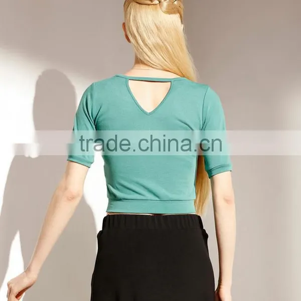 New Fashion Short Sleeve Slim Women T-shirt Customized