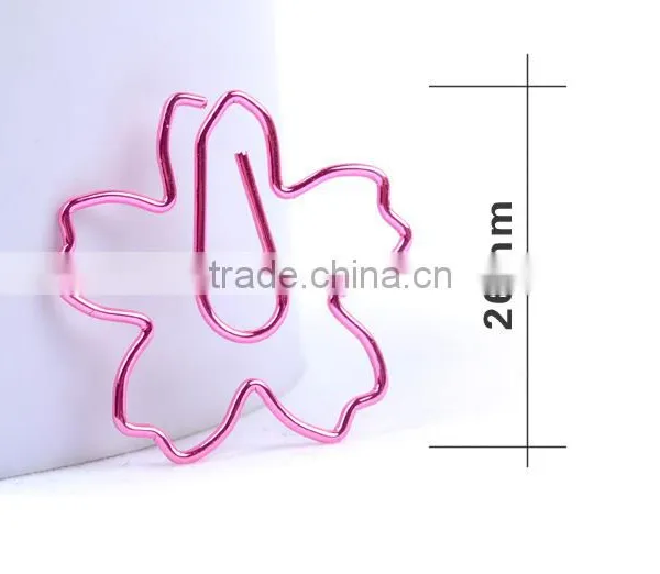 Customizable Planner Clip Stainless Steel Plating Flower Shape Paper Clip photo-6