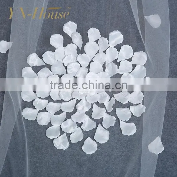 Beaded Edged Ivory White Wedding Veil Soft Tulle High Quality Wedding Bridal Veils photo-5