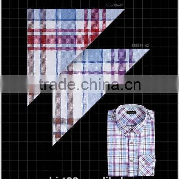 2016 New Mans Long Sleeve Shirts Checked Oxford Shirts photo-3