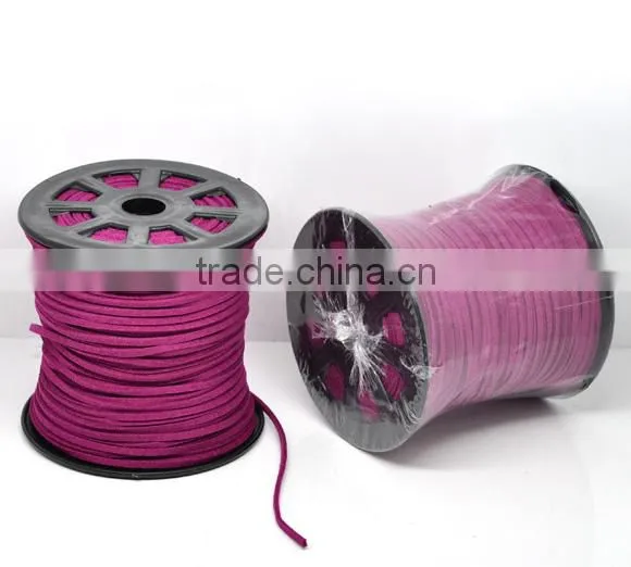 High Quality Fuchsia Velvet Necklace Cord for Pendants 2.5mm Wide photo-3