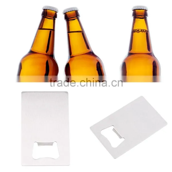 Hot Search 1 Piece Free Shipping Wallet Size Stainless Steel Credit Card Bottle Opener Business Card Beer Openers photo-2