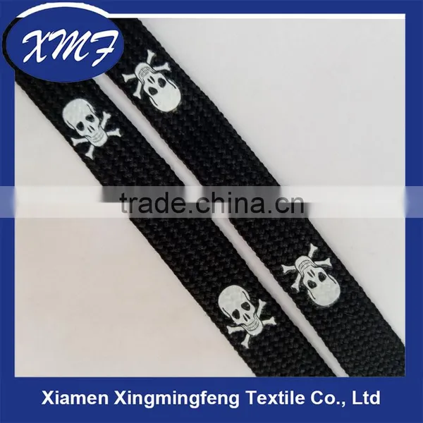 Fashion Skull Silk Screen Printing Shoelaces photo-2