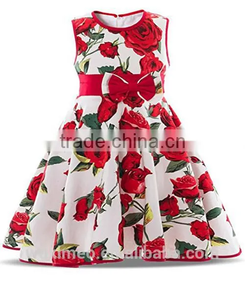 Children's Tight Waist Cartoon Printed Sleeveless Dress photo-2