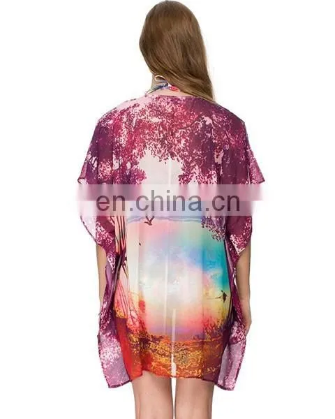 New Printing Design Silk Lady Kaftan Dress photo-4