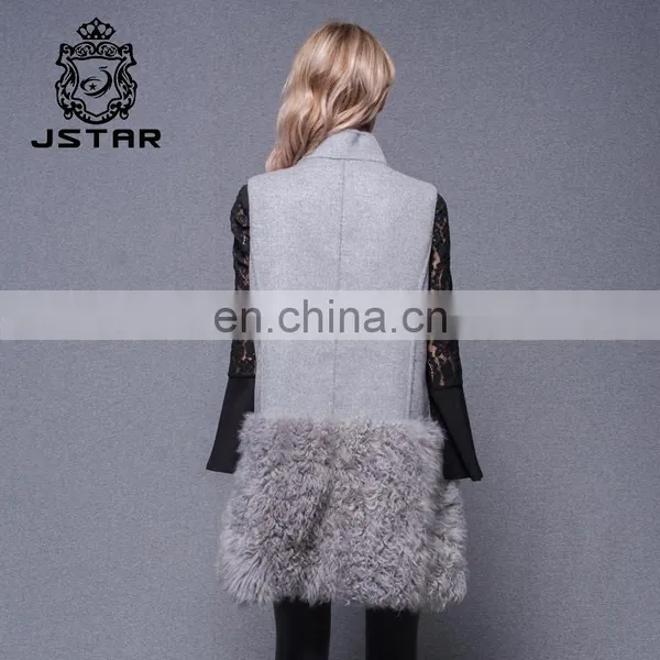 2017 High Quality Handmade Cashmere Vest Lower Hem With Lamb photo-3