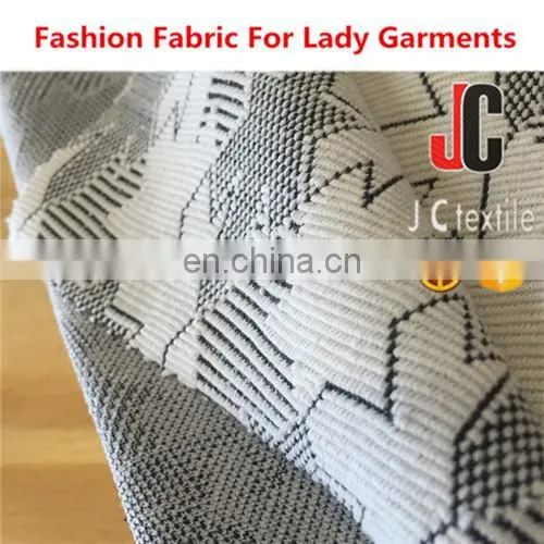 Fabric Recycled Polyester Lycra 100% Polyester Spandex Plain Dyed Jacquard Stretch Knit Fabric photo-5