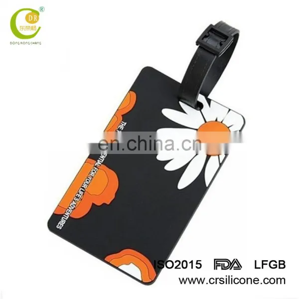 Custom Made Embroidered Waterproof Silicone Luggage Tag Baggage Tag With Logo photo-3