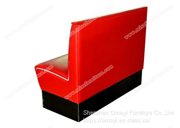 American 1950s Retro Diner Booth Sofa, Colorful Stripe Leather Diner Booth Manufacturer photo-2