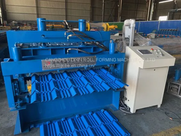 Steel Glazed Tile Double Layer Cold Roll Forming Making Machine photo-4