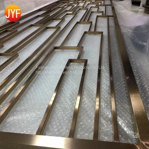 2019 Hots Sale Luxurious Coated Room Divider 316 Stainless Steel Customized Design Decorative Screen photo-4