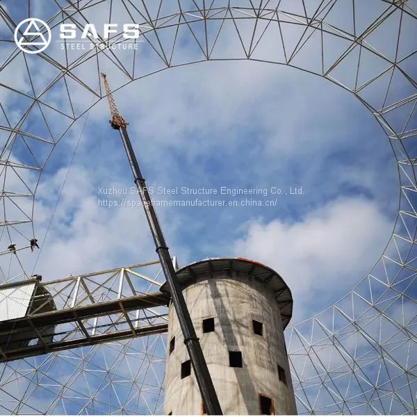 Safety Construction Space Frame Coal Storage Shed Dome Steel Structure photo-3