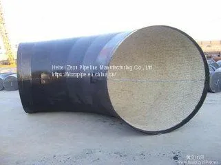 Ceramic patch wear - resistant lining elbow