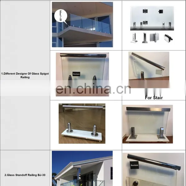 Design Fashion Stair Glass Stainless Steel Railing photo-4
