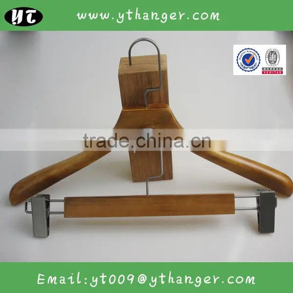 HA6985 Durable Top and Bottom Hanger Wooden Clothes Hanger photo-3