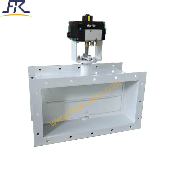 Pneumatic Square Flange Butterfly Valve