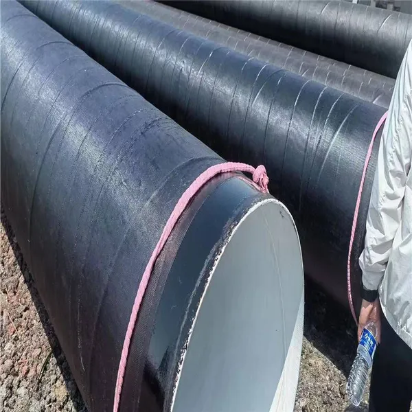 8710 Anti-corrosion Spiral Steel Pipe, Epoxy Coal Tar Pitch Anti-corrosion Steel Pipe for Buried Sewage Treatment, Three Coats of Paint and Two Layers of Cloth photo-3