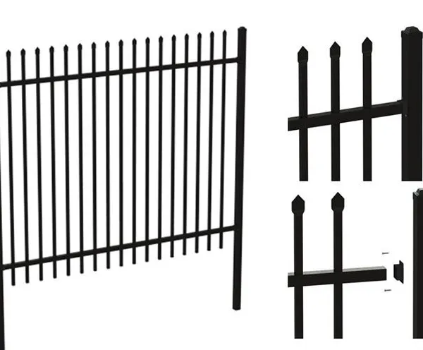 Decorative Tubular Aluminum Wrought Iron Fence for Garden Landscaping photo-2