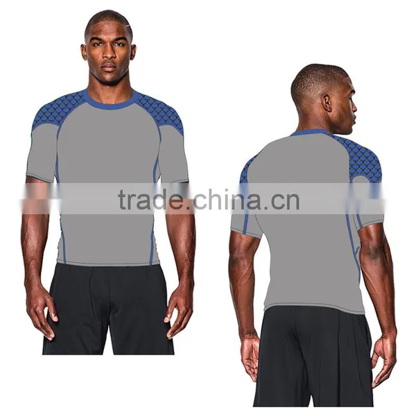 (OEM FACTORY)dri Fit Fabric Sports Tracksuit Men Fitness t Shirts photo-2