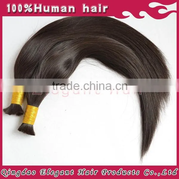 Uprocessed 100% Human Hair Wholesale Natural Color Raw Indian Temple Bulk Hair photo-3