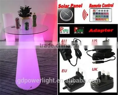 PE Plastic Bar Table With LED Light and Remote Control YXF-50120E photo-6