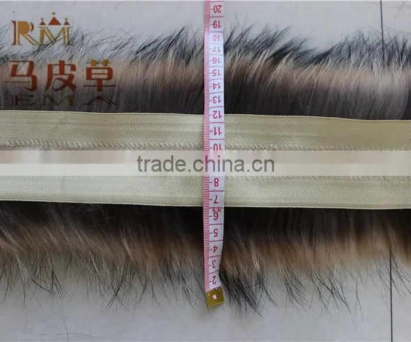 2016 New Arrival Fur Strips Women Men Jacket 70cm Detachable Raccoon Fur Trim For Hood photo-3