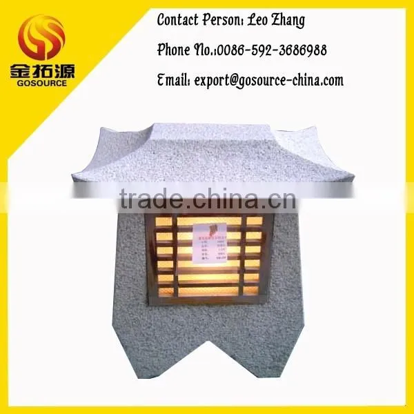 Wood Window Garden Stone Lantern photo-2