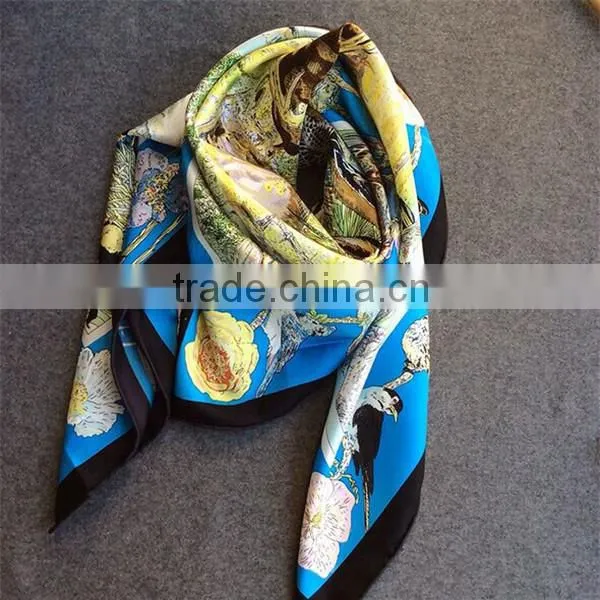 Custom Wholesale China Scarf Square Neck Silk Scarf photo-6