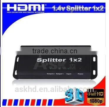 Full 1080p Supported 2-way HDMI Splitter 1x2, OEM/ODM Service Welcomed