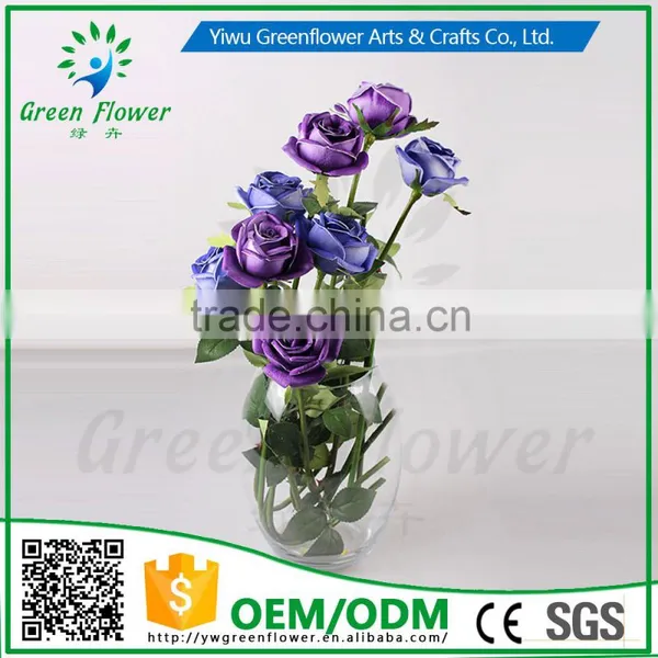 2016 Wholesale 12 PCS 8 Color Latex Artificial PU Flowers Rose Bouquet Wedding Bridal Decor Display Christmas Real Touch Flower photo-6