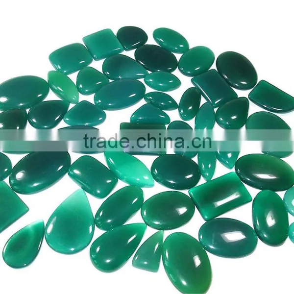 Natural Green Onyz Stone Natural Semi Precious Stones Wholesale Loose Cabochon Gemstones Authentic Gemstones