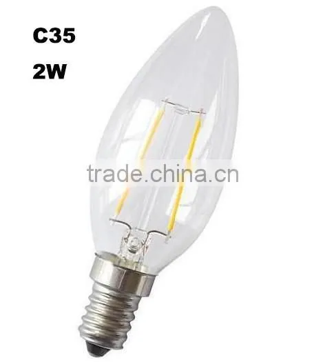 HOT!!! Led Lights C35 Led Filament Candle Bulbs 1W 2W 3W 4W 6W Chandelier C35 Led Glass Bulbs Lights E12 E14 E26 E27 B22 2700K photo-5