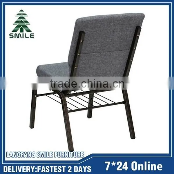 Factory Wholesale Stacking Cheap Metal Church Chair photo-2